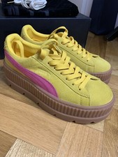 Fenty Puma Rampicanti in pelle scamosciata giallo e rosa 5/38 nuovi