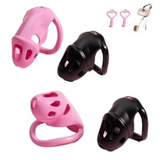 3D-Print Male Cobra Cage Chastity Device CB Lock with 4 Rings Training Restraint