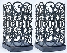 2 Bath Body Works BLACK METAL GATE Foaming Hand Soap Holder Sleeve Metal Decor