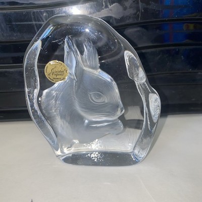 Eichhörnchen Briefbeschwerer Cristal D Arques Glas Vintage Frankreich Bleikristall makellos