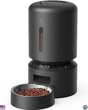 Automatic Pet Feeder 5L for Cats & Dogs, Timed Dry Food Dispenser, 6 Meals/Day