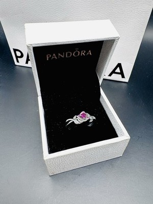 Disney Parks PANDORA Beauty and the Beast Rose Ring 190017C01 Size 8 NEW