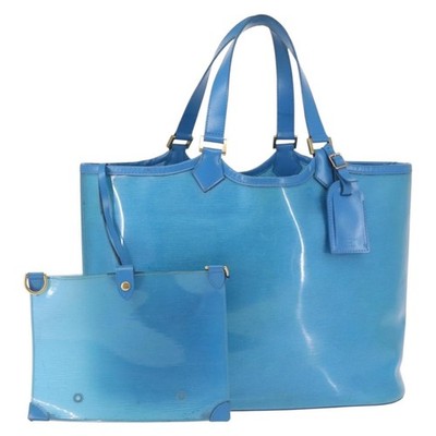 LOUIS VUITTON Epi Plage Lagoon Bay Tote Bag Blue M92470 LV Auth 142128