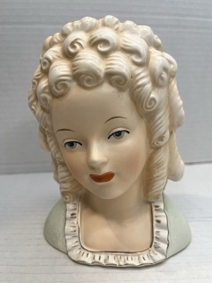 Vintage Napco Napcoware C5708 1962 Lady Head Vase Marie Antoinette Style
