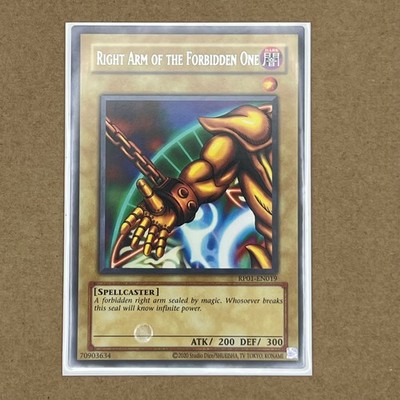 Rechter Arm des Verbotenen RP01-DE019 Yu-Gi-Oh Karte Exodia Kombiversand