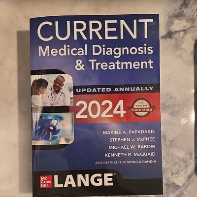 McGraw Hill Current Medical Diagnosis & Treatment 2024 Paperback Lange