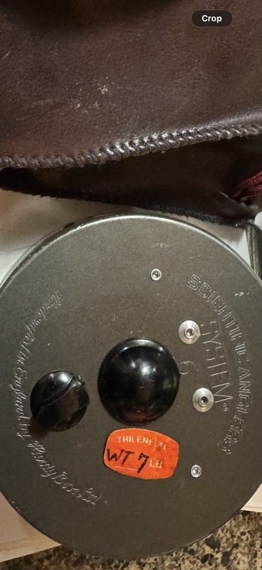 Scientific Anglers System Vintage Fly Fishing Reel w/ Leather Pouch
