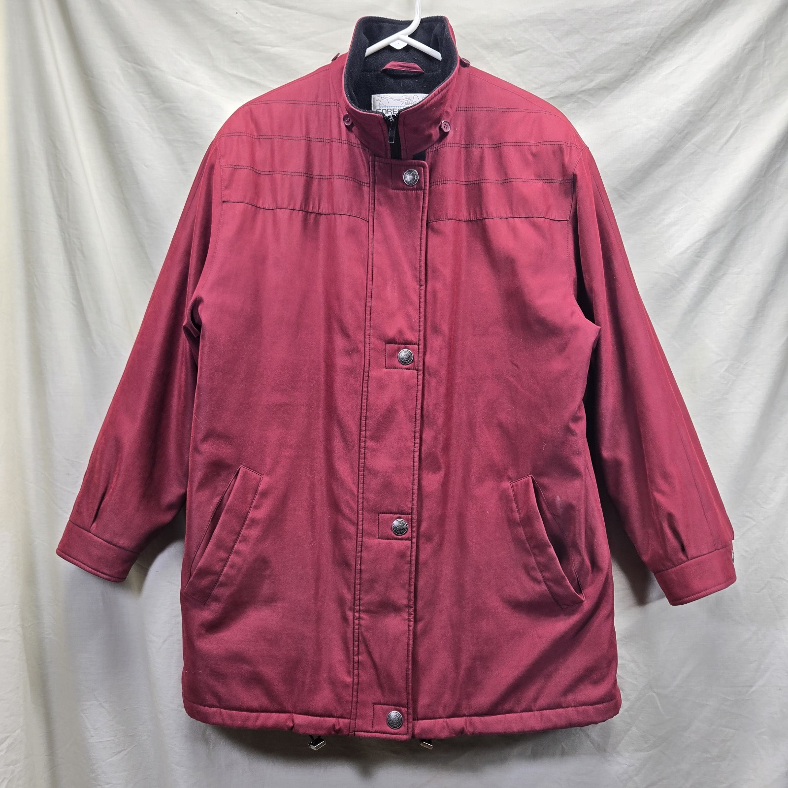 Forecaster of Boston Red Overcoat Jacket Women's Size Medium Winter Insulated