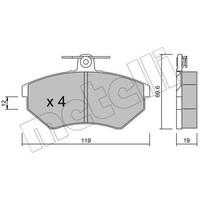 Metelli BremsbeläGe Vorne FüR VW Golf III Passat Variant Seat Inca Ibiza II