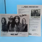 QUIET RIOT x4 ORIGINAL LINEUP KEVIN DUBROW FRANKIE BANALI SIGNED 8x10 PHOTO JSA
