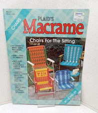 Plaid's Macrame Pattern Booklet Leaflet 8223 Chairs For The Sitting Vintage '86