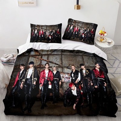 13.Anpassbar Bettwäsche Set Stray Kids Bettdeckenbezug135x200 Kissenbezüge80x80