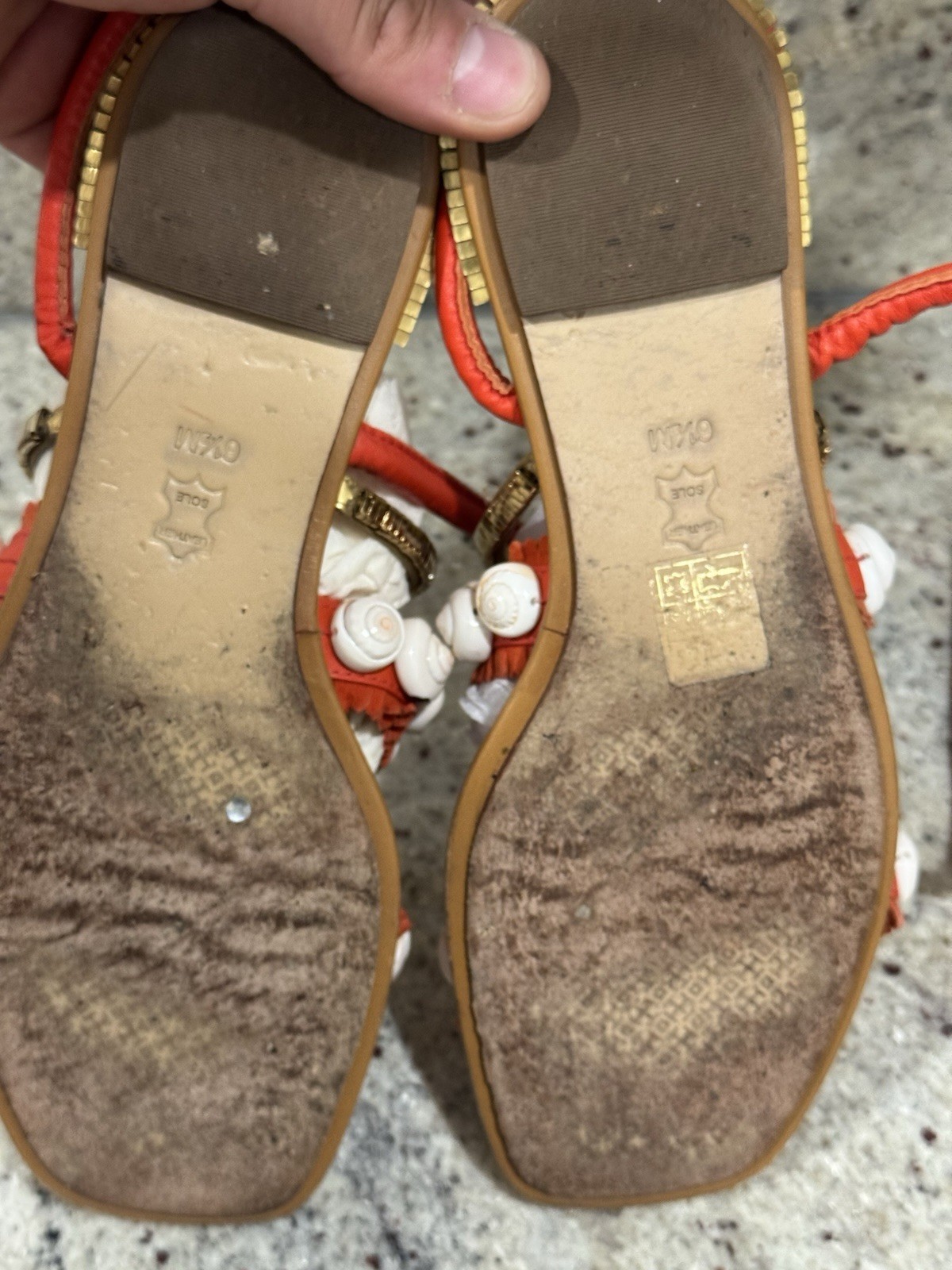 Tory Burch Sinclair Seashell Ankle-WrapSandal, Re… - image 4