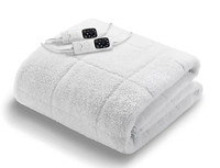 Dreamland 16696 Electric Underblanket Double Size Scandi Sherpa White