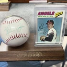 Nolan Ryan Signed Baseball HOF Autograph Angles MLB Ball w/ Card No COA