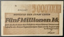 1923 GERMANY-ESSEN PAPER MONEY - 5,000,000 MARK BANKNOTE!