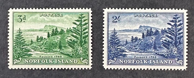 NORFOLK  ISLAND   23 - 24   Lovely   Mint   NEVER   Hinged  Set