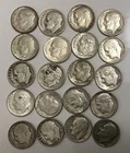 LOT OF 20 SILVER 90% ROOSEVELT DIMES 1946-1964 Mix Date& Mix Mint Some Duplicate