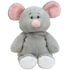 TY Pluffies - SQUEAKIES the Mouse (9 inch) - MWMTs Stuffed Soft Toy