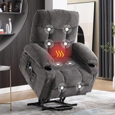 Power Lift Recliner Chair for Elderly with Vibration Massage and Lumbar Heating,