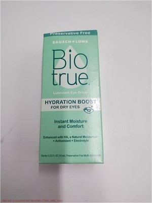 Biotrue Hydration Boost Dry Eye Drops - 10ml EXP: 11/2026 OR AFTER