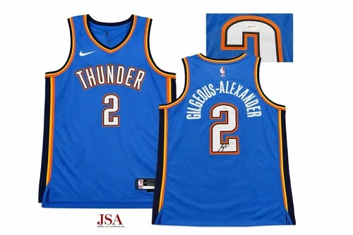 Shai Gilgeous Alexander Signed 2025 NBA Finals Jersey Thunder JSA Authentic