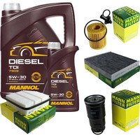 Inspektionspaket 6L Mannol Diesel TDI 5W-30 FüR Toyota RAV 4 IV 2.2 D 4WD 2.0