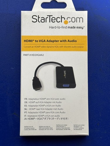 LOT OF 20 StarTech HDMI to VGA Adapter w/ Audio | HD2VGAA2 *NEW IN BOX ...