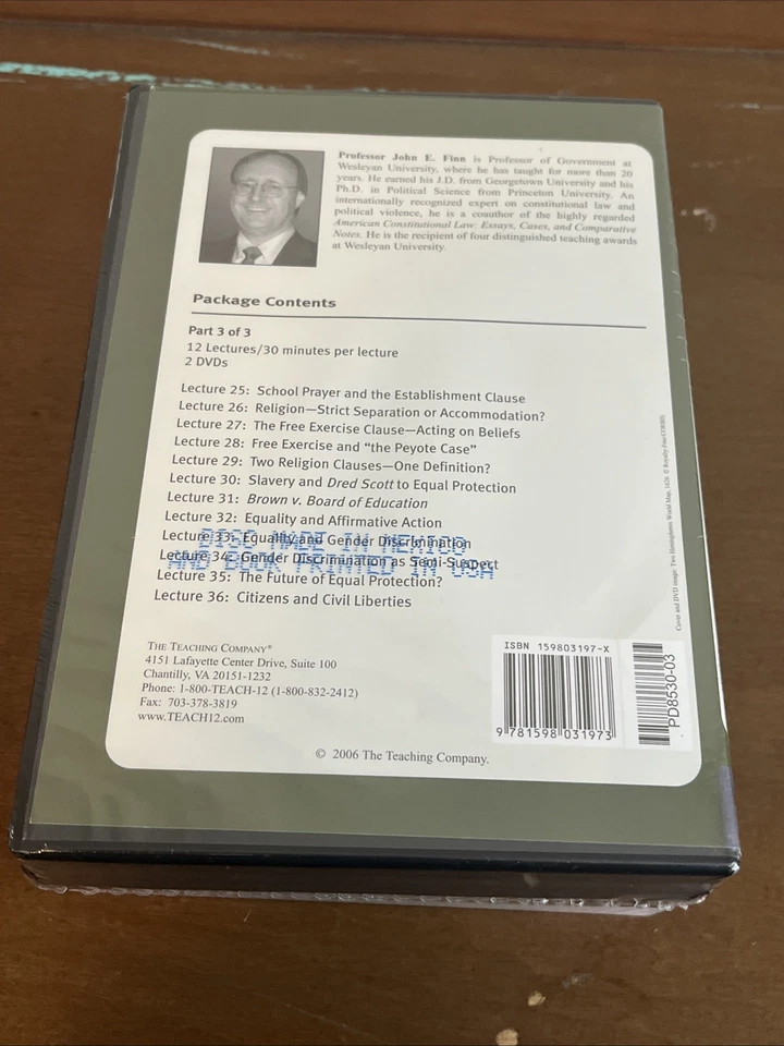 GREAT COURSES: CIVIL LIBERTIES & THE BILL OF RIGHTS Guidebook DVD Parts 1-3 NEW Foto 2 de 3