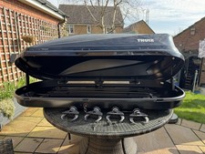 THULE TOURING M ROOF BOX opens both sides 175x82x45 cm + roof bars VGC-EXC