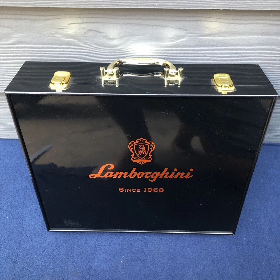 Estojo/caixa vazia garrafa de vinho preta Lamborghini - Imagem 2 de 4