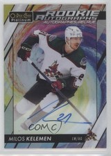 2023-24 O-Pee-Chee Platinum Rookie Rainbow Color Wheel Milos Kelemen Auto 00ru