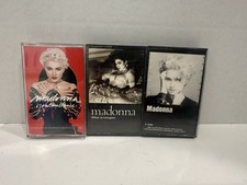 Set of 3 Cassette Tapes: Madonna. Like a Virgin, Madonna, You Can Dance