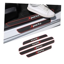 4PCS Car Door Sill Plate Protectors, Auto Door Entry Guards Sill Black/Sport