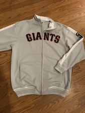 Dynasty San Francisco Giants MLB Baseball Jacket Gray White Black Orange Size M