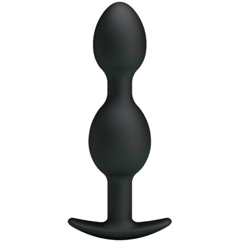 Pretty Love Bottom - Silicone Anal Balls  12.5 CM - Black