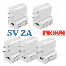 Bulk Lot 5v 2a Usb Port Jack Wall Charger 5 Volt V 2 Amp Ac To Dc Power Adapter
