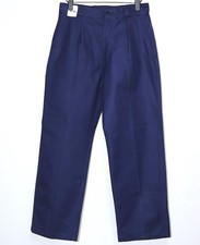 New 1960s French Army Indigo Cotton Twill Work Chore Pants W30 Made in France