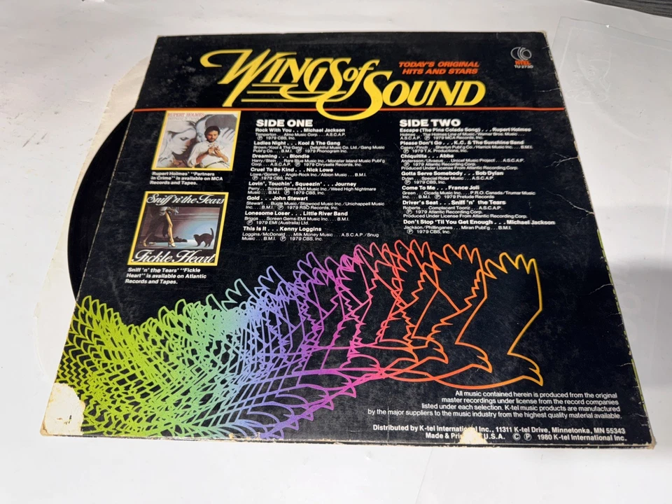 Michael Jackson ABBA Blondie Wings of Sound LP Ktel TU 2730 1980 Pop Rock USA - Image 4 of 4