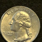 1964d Washington silver quarter.Unc