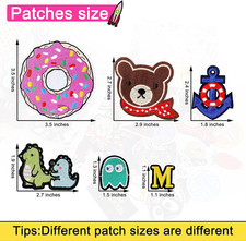 Embroidered Iron-On Patches Applique: 72Pcs Random Assorted Decorative Patche...