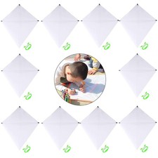 B bangcool DIY Kite Blank Kites Making Painting White Paper Blank Kites with ...