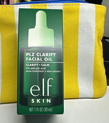 e.l.f. SKIN PLZ Clarify Facial Oil 2% Salicylic Acid + Aloe, 1 fl oz
