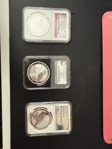 2016 Australia Silver Dollars - Kangaroo, Kookaburra, And Wing-Tailed Eagle NGC