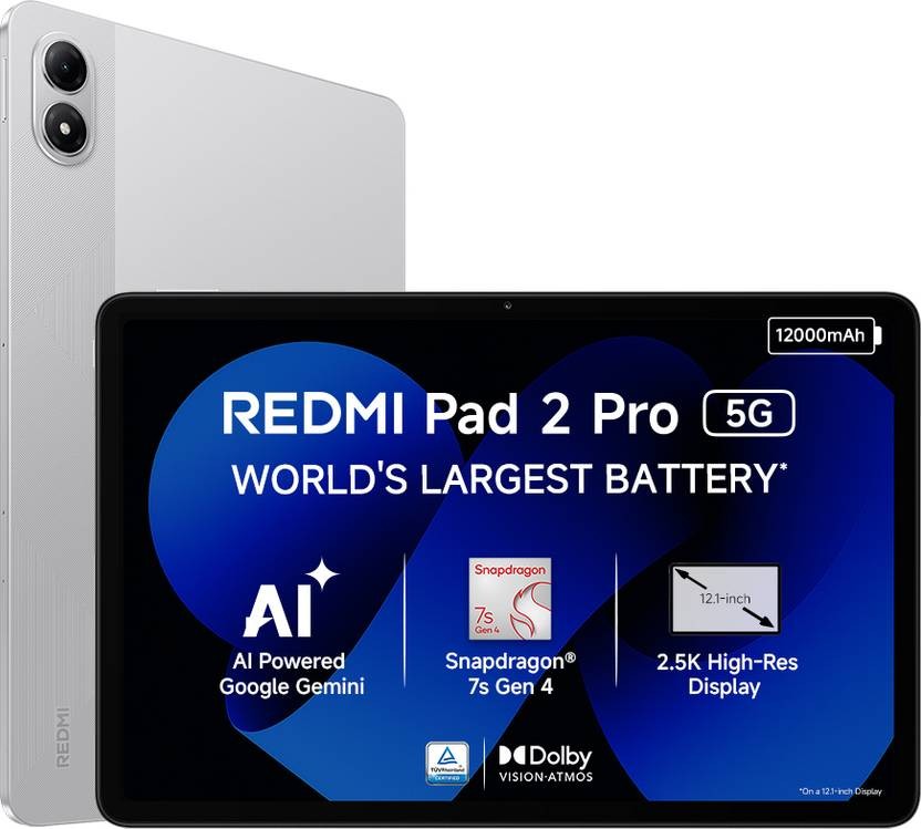 REDMI Pad 2 Pro 5G 8 GB RAM 256GB ROM 12.1 inch with Wi-Fi+5G DUAL