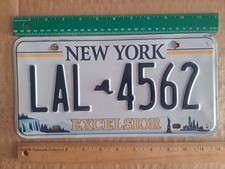 License Plate, New York, Passenger, LAL 4562, Niagara Falls, Stat of Liberty NYC