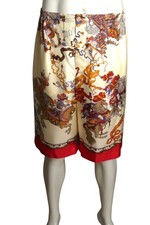 GUCCI- NWT 2023 Printed Silk Twil Loungs Shorts, Size Large