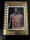 1984 USA Olympic Basketball Michael Jordan Co-captain Gold Winning Team Card