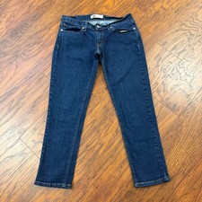 Levis 524 Jeans Womens 9 Skinny Too Super Low Rise Stretch Denim Dark Wash 29x26