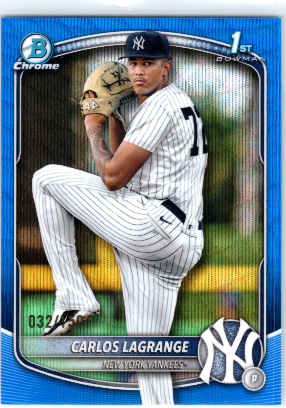 2025 Bowman Chrome #BCP-202 Carlos Lagrange Prospects Blue Wave #/150